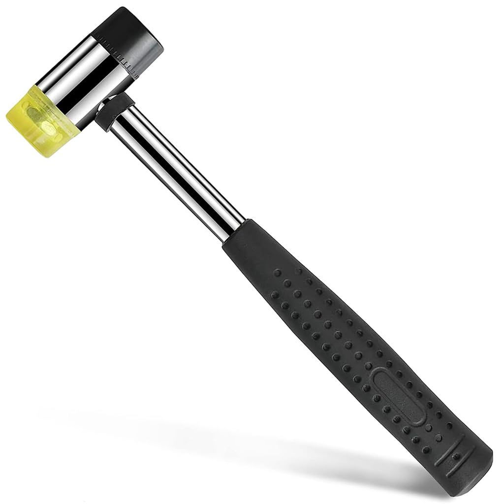 Serplex Small Hammer Rubber Mallet Hammer Tool 30mm Soft Hammer Mallet Portable Mallet Hammer Rubberized Handle for Camping, Flooring, Tent Stakes, Woodworking, Assembling, Construction Serplex Small Hammer Rubber Mallet Hammer Tool 30mm Soft Hammer Mallet Portable Mallet Hammer Rubberized Handle for Camping, Flooring, Tent Stakes, Woodworking, Assembling, Construction